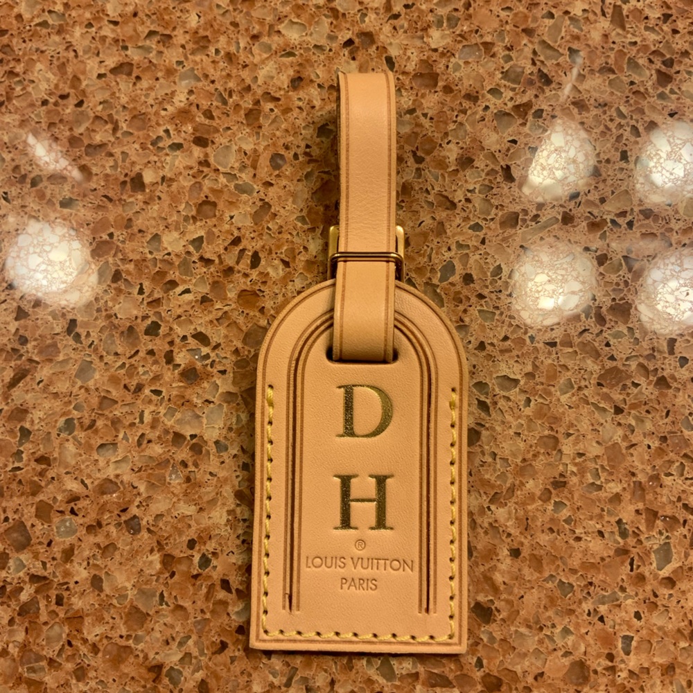 Louis Vuitton luggage tag brand new initials DH